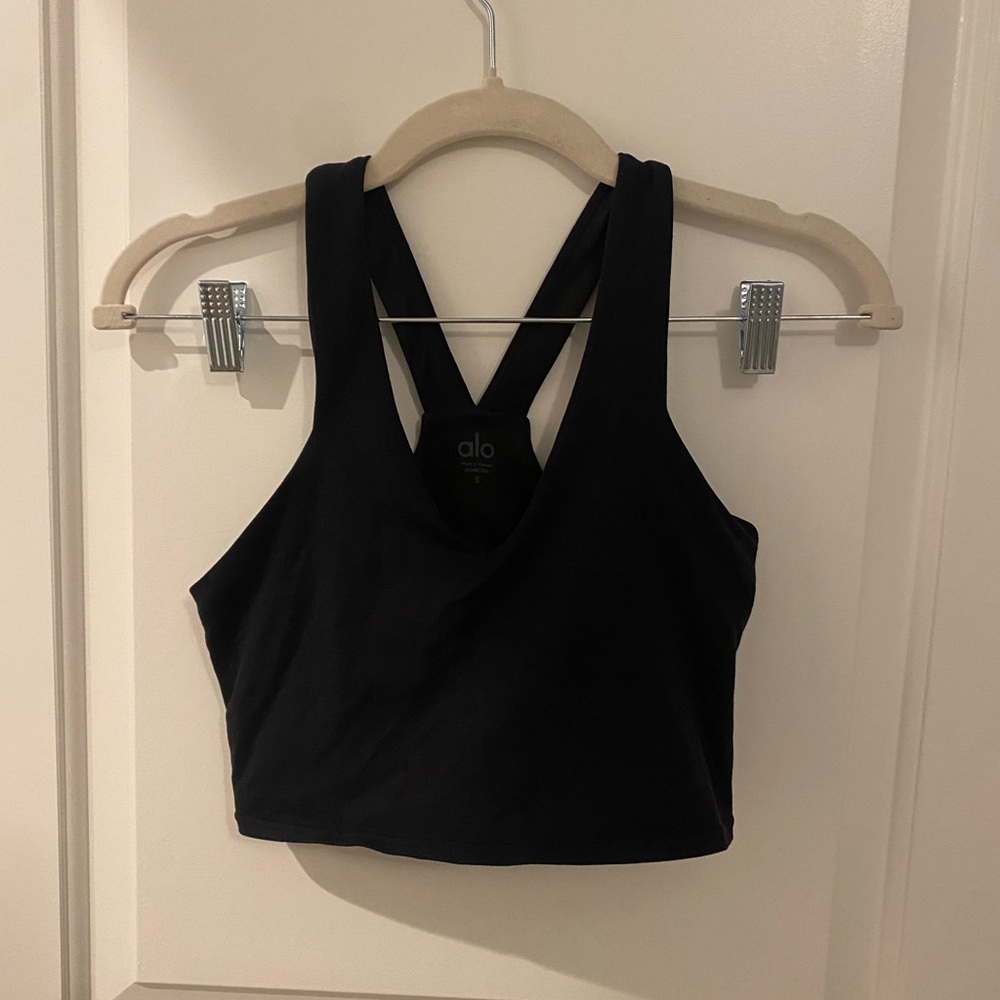 Alo Black Crop Top